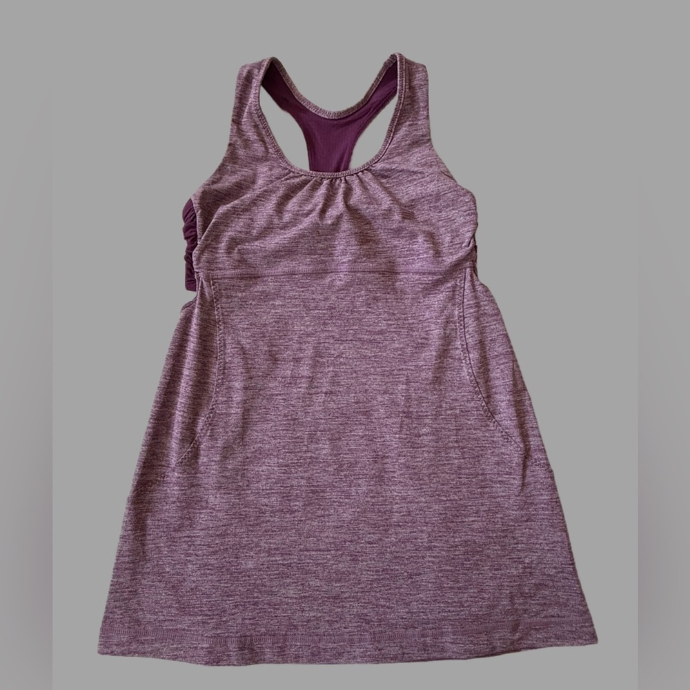 Lululemon Athletica Vintage Purple Tank Top with Cutouts